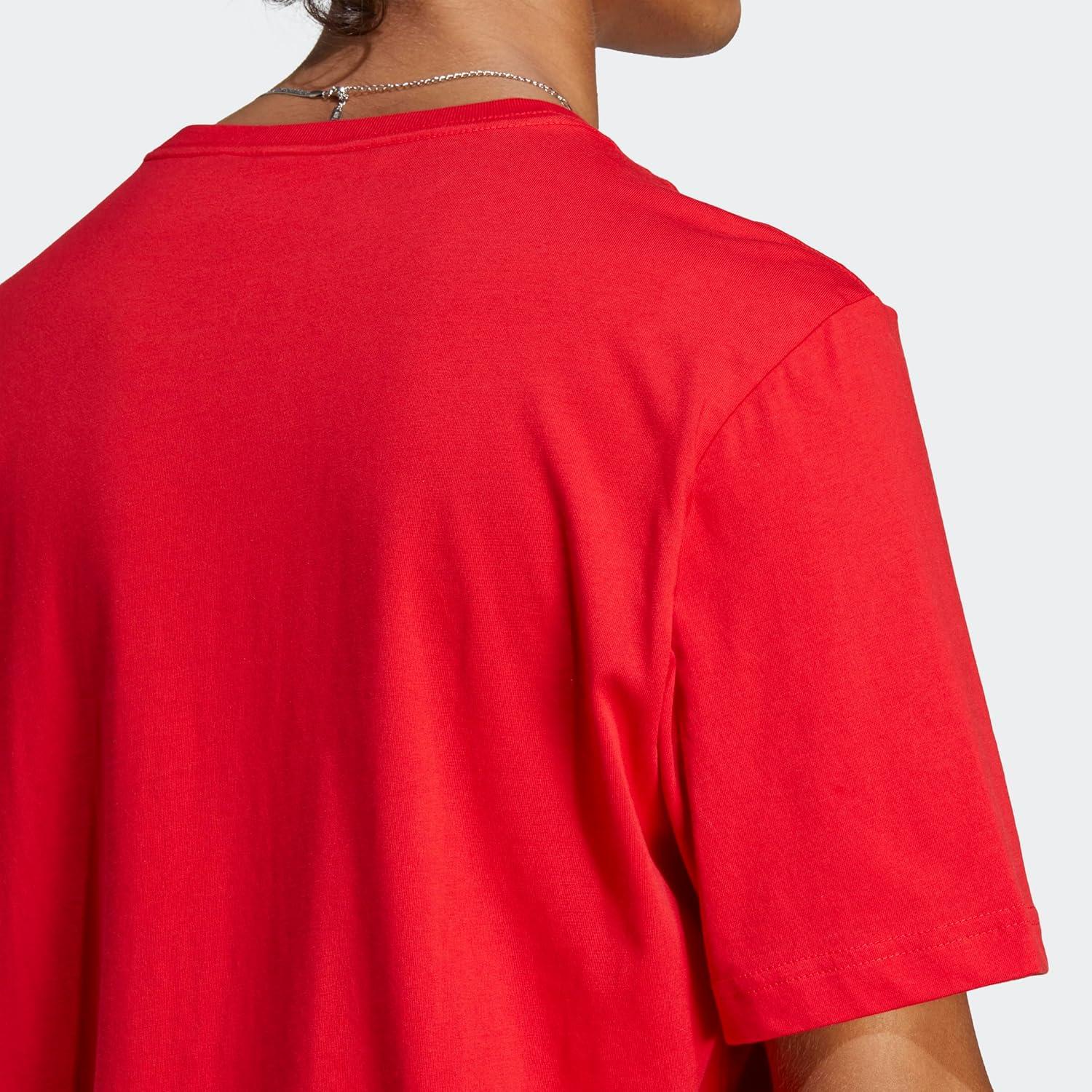 imageAdidas Mens Essentials Single Jersey Embroidered Small Logo TShirtBetter Scarlet
