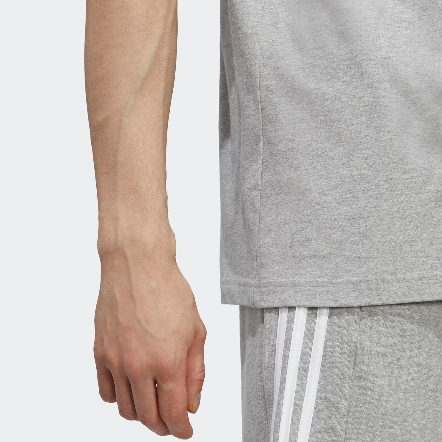 imageAdidas Mens Essentials Single Jersey Embroidered Small Logo TShirtMedium Grey Heather