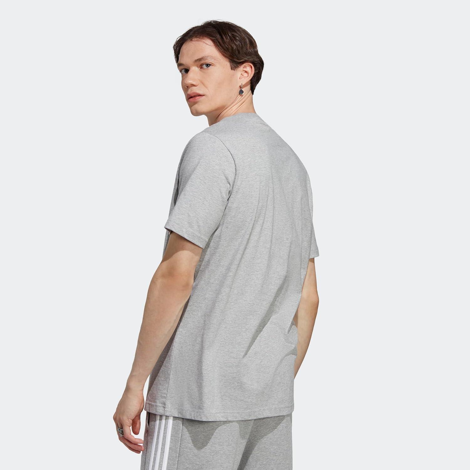 imageAdidas Mens Essentials Single Jersey Embroidered Small Logo TShirtMedium Grey Heather