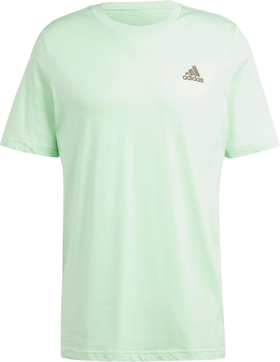 imageAdidas Mens Essentials Single Jersey Embroidered Small Logo TShirtSemi Green Spark