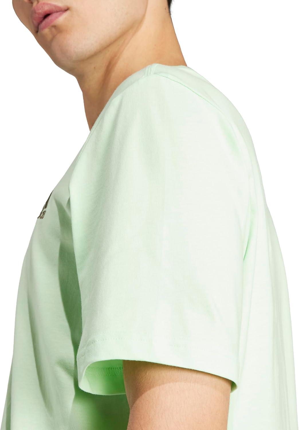 imageAdidas Mens Essentials Single Jersey Embroidered Small Logo TShirtSemi Green Spark