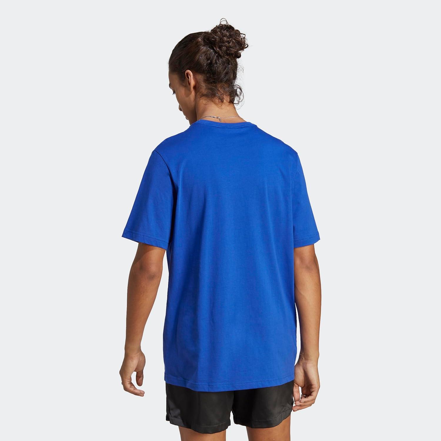 imageAdidas Mens Essentials Single Jersey Embroidered Small Logo TShirtSemi Lucid Blue