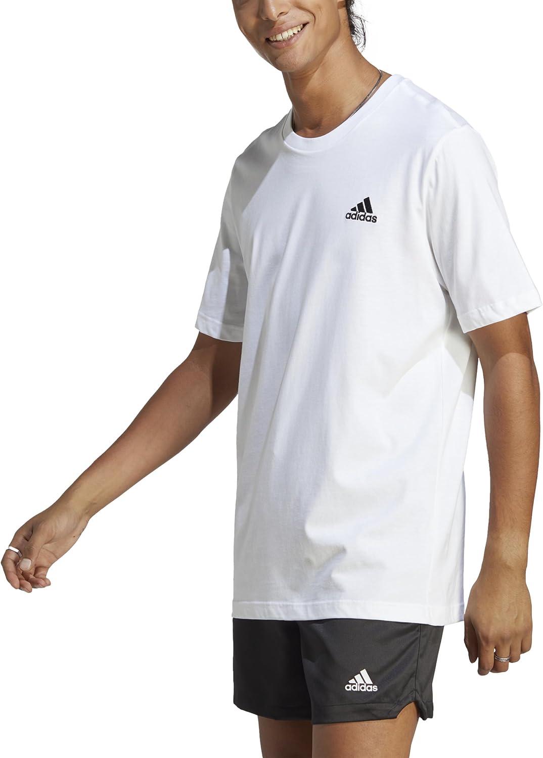 imageAdidas Mens Essentials Single Jersey Embroidered Small Logo TShirtWhite