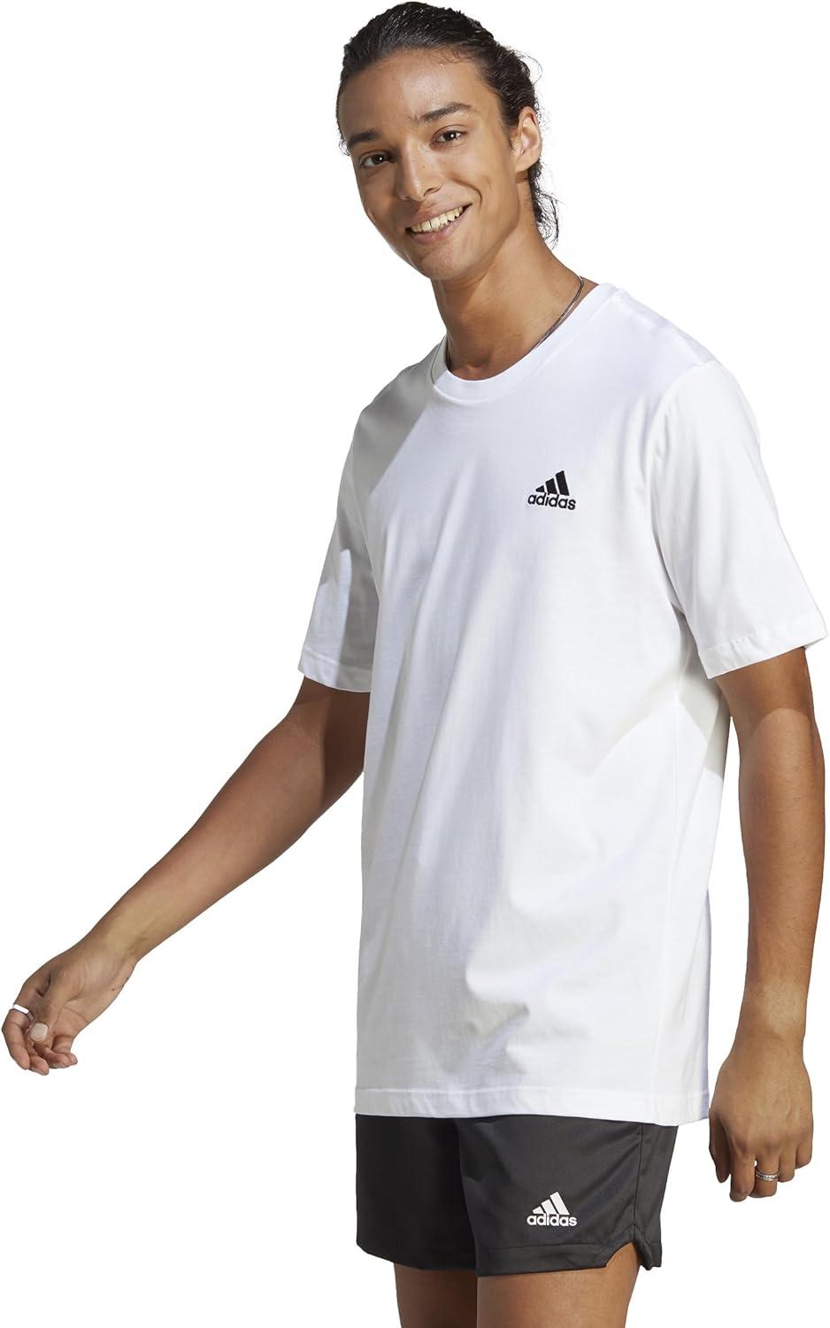 imageAdidas Mens Essentials Single Jersey Embroidered Small Logo TShirtWhite