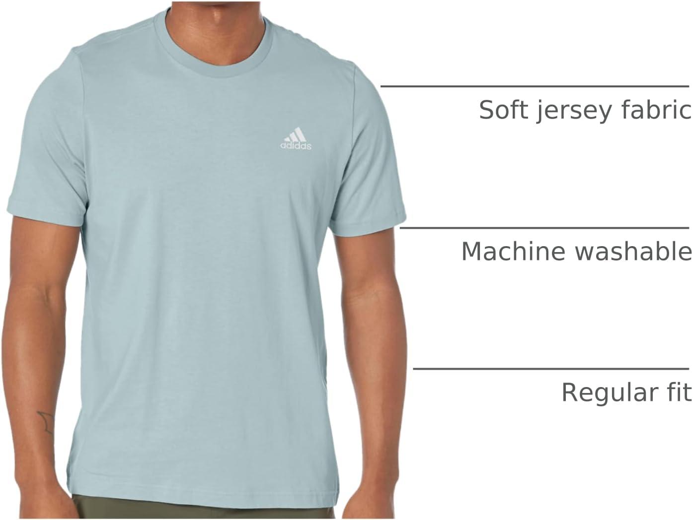 imageAdidas Mens Essentials Single Jersey Embroidered Small Logo TShirtWonder Blue