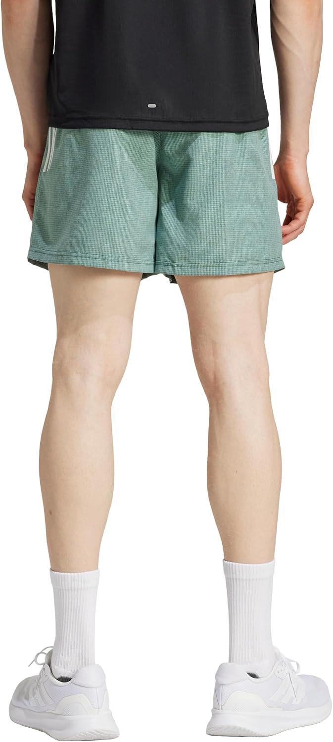 imageAdidas Mens Own The Run ShortCollegiate GreenWhite Melange