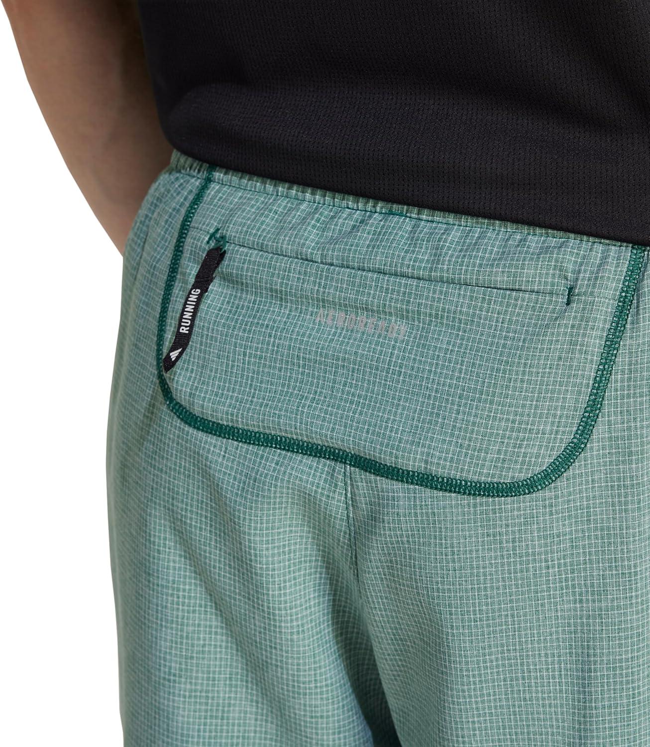 imageAdidas Mens Own The Run ShortCollegiate GreenWhite Melange