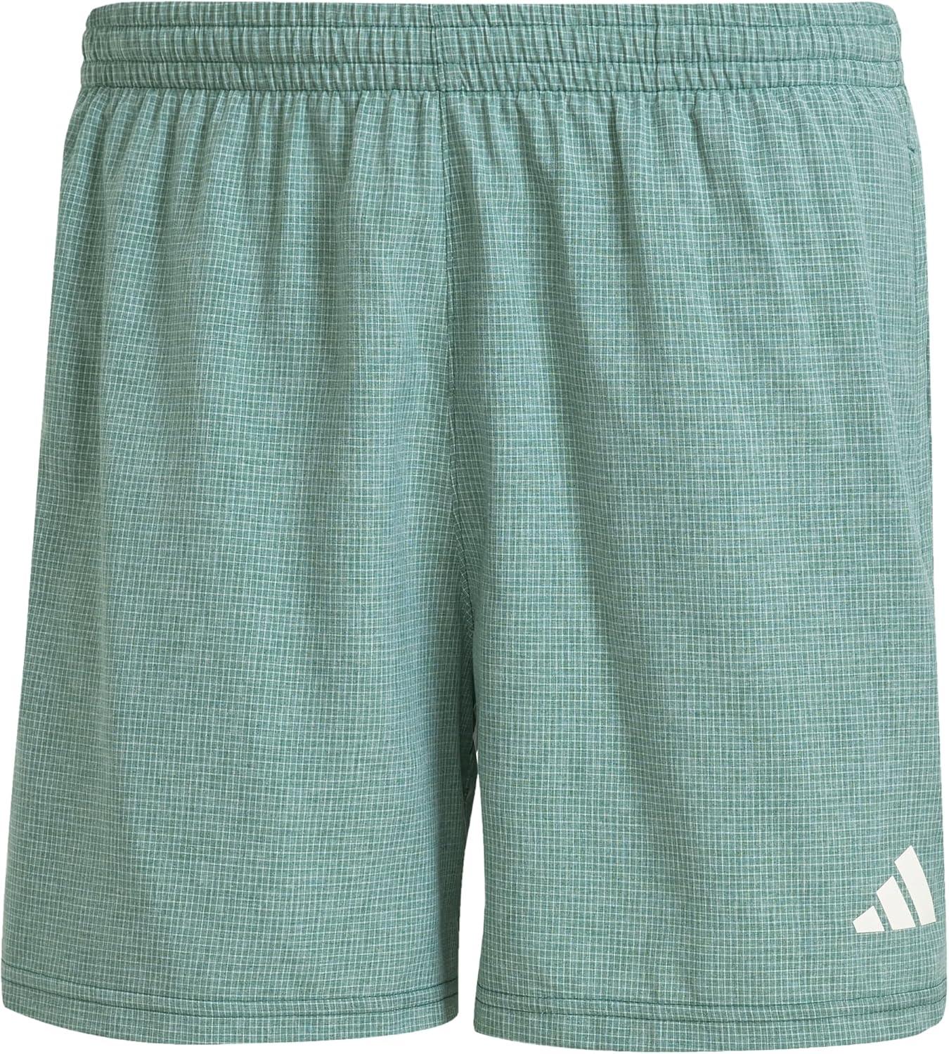 imageAdidas Mens Own The Run ShortCollegiate GreenWhite Melange