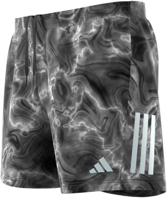 imageAdidas Mens Own The Run ShortWhiteBlackGrey