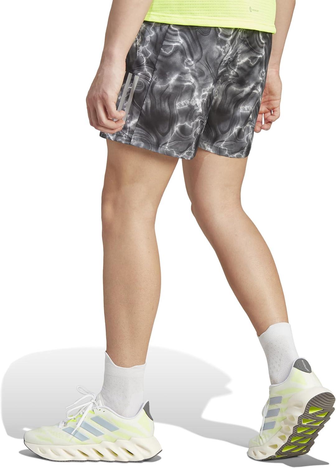 imageAdidas Mens Own The Run ShortWhiteBlackGrey