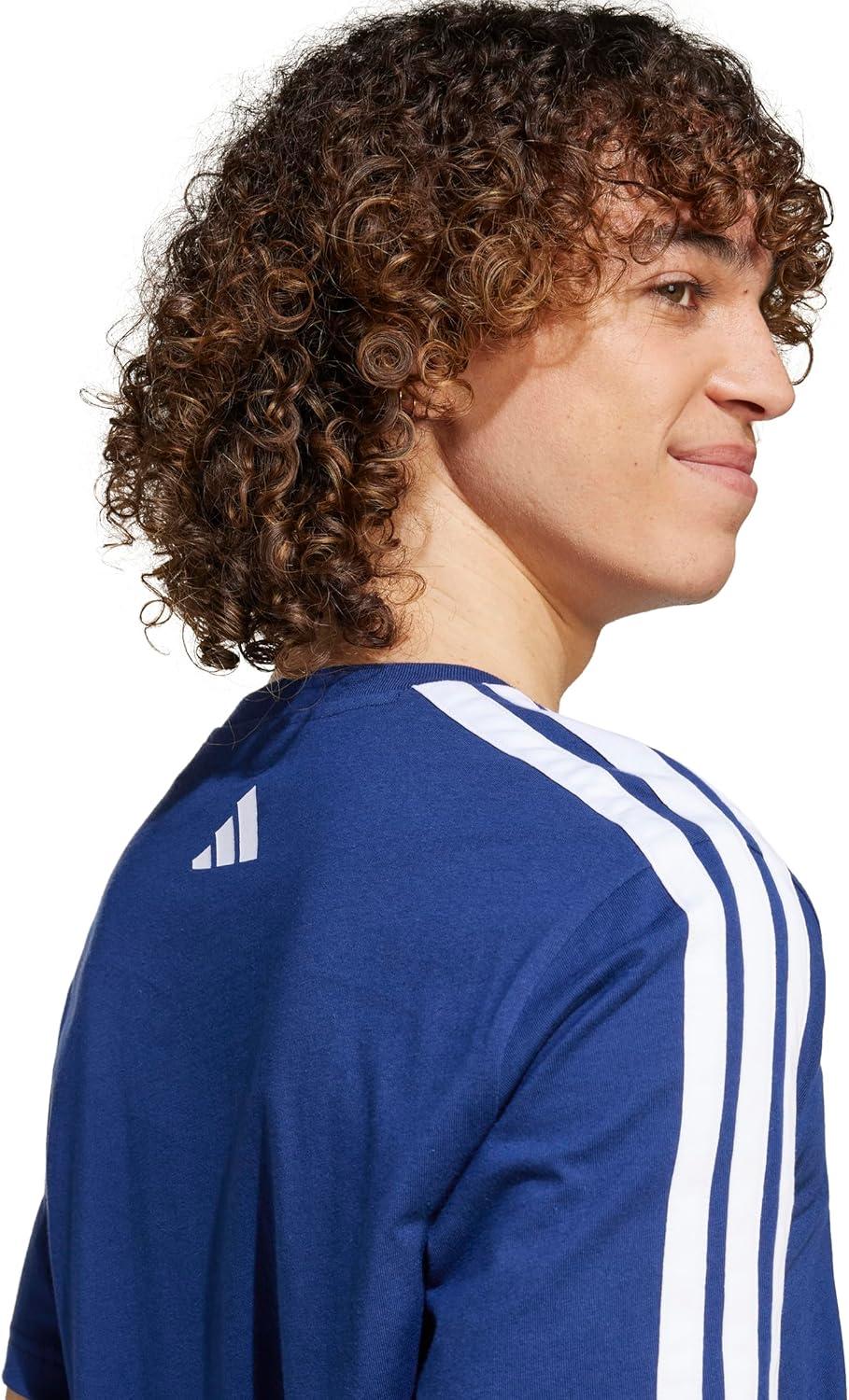 imageadidas Mens Codes Collegiate Linear Graphic TShirtDark Blue