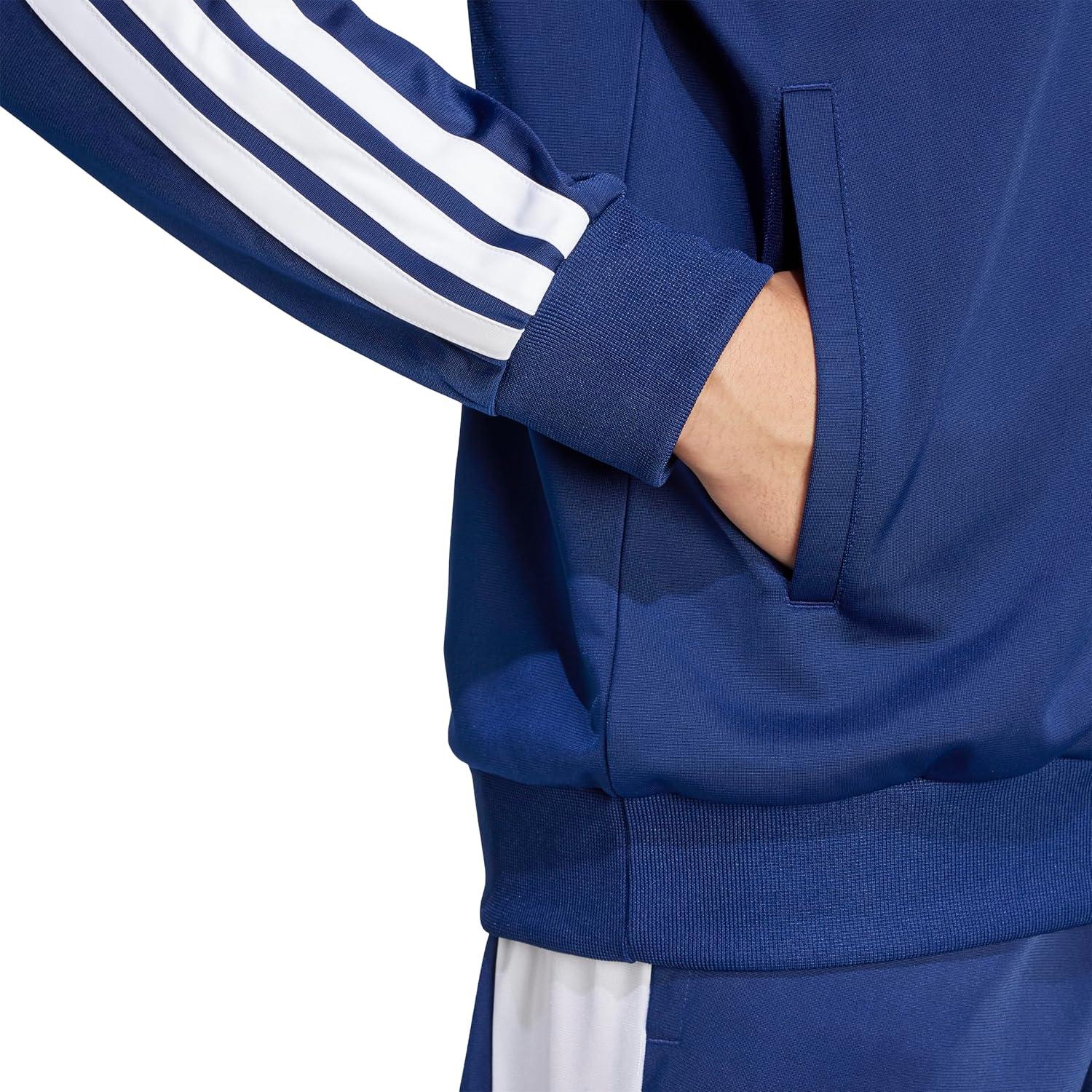 imageadidas mens Colorblock Track TopDark BlueWhite