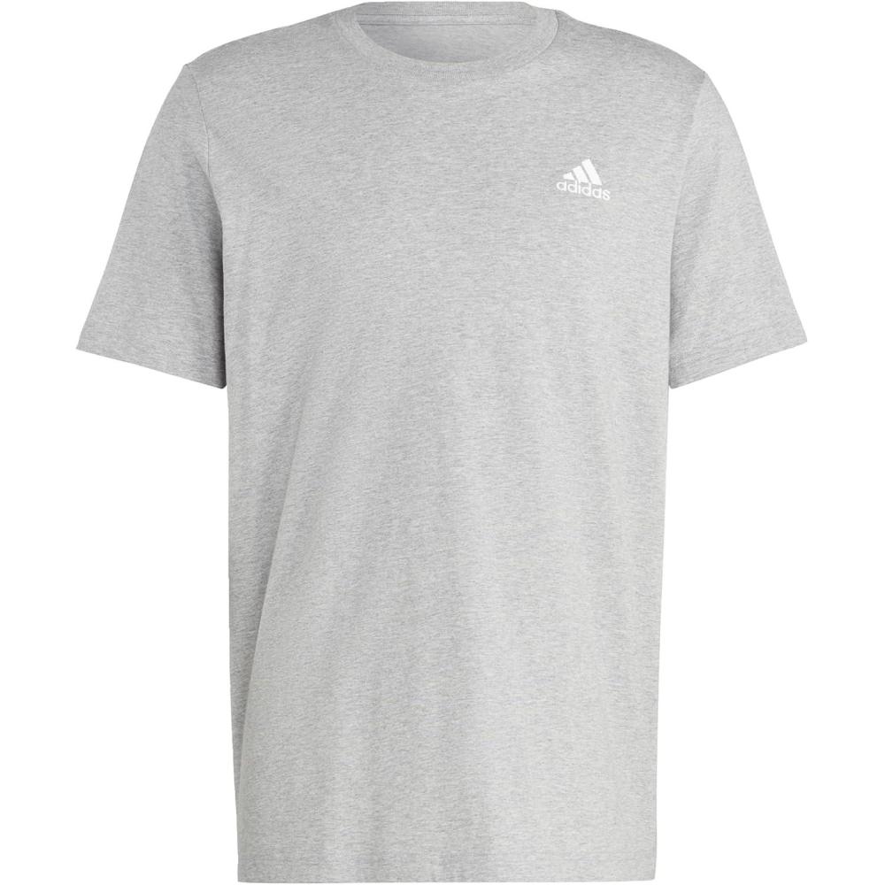 imageAdidas Mens Essentials Single Jersey Embroidered Small Logo TShirtMedium Grey Heather