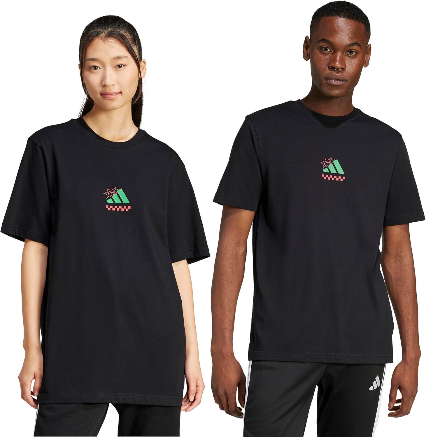 imageAdidas Mens Lounge Pizza Graphic TShirtBlack