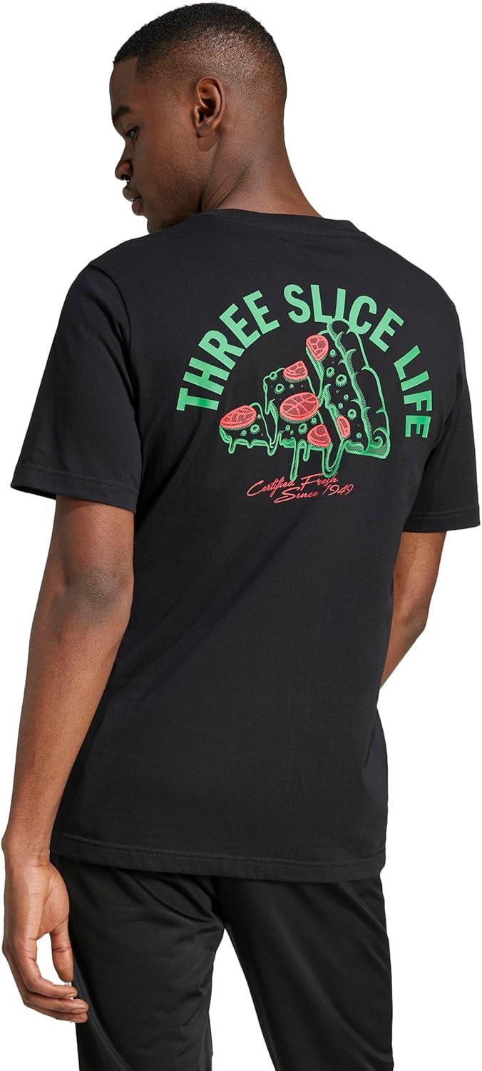 imageAdidas Mens Lounge Pizza Graphic TShirtBlack