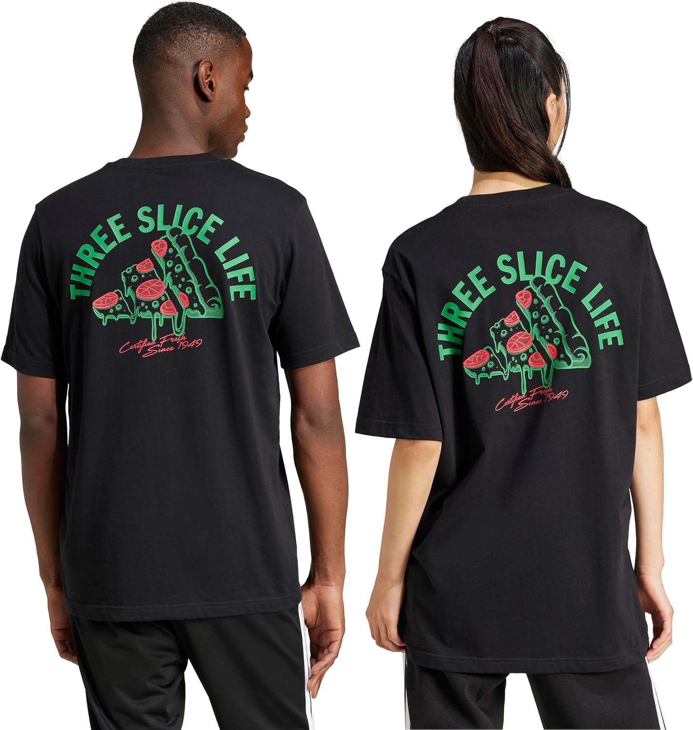 imageAdidas Mens Lounge Pizza Graphic TShirtBlack