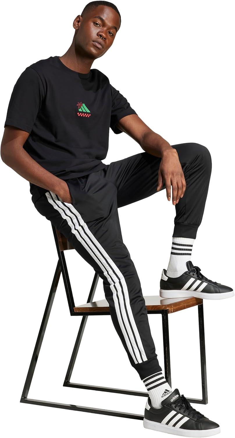 imageAdidas Mens Lounge Pizza Graphic TShirtBlack