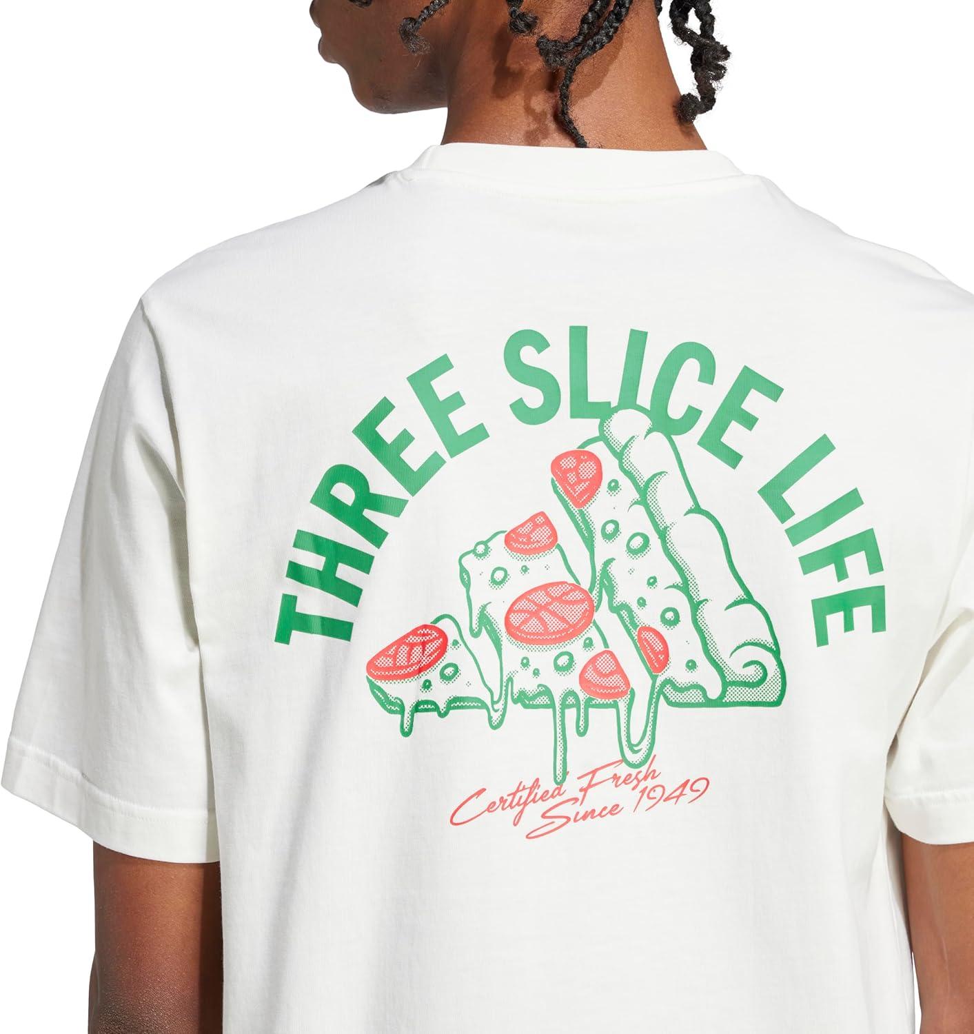 imageAdidas Mens Lounge Pizza Graphic TShirtOffwhite