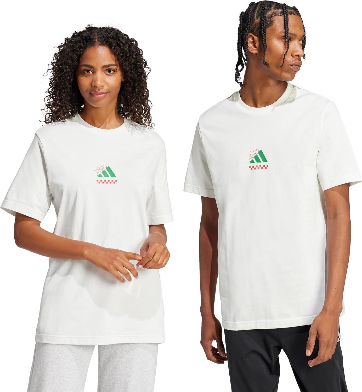 imageAdidas Mens Lounge Pizza Graphic TShirtOffwhite
