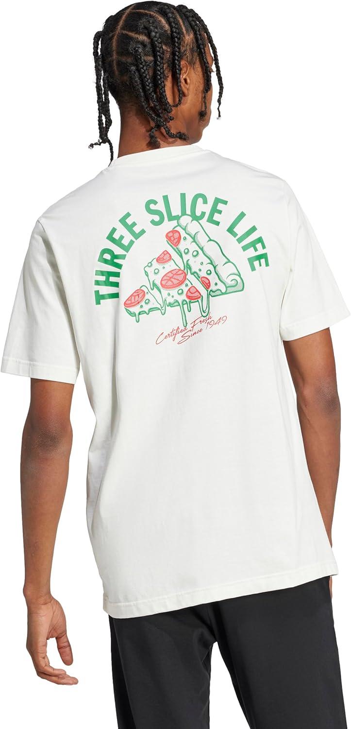 imageAdidas Mens Lounge Pizza Graphic TShirtOffwhite