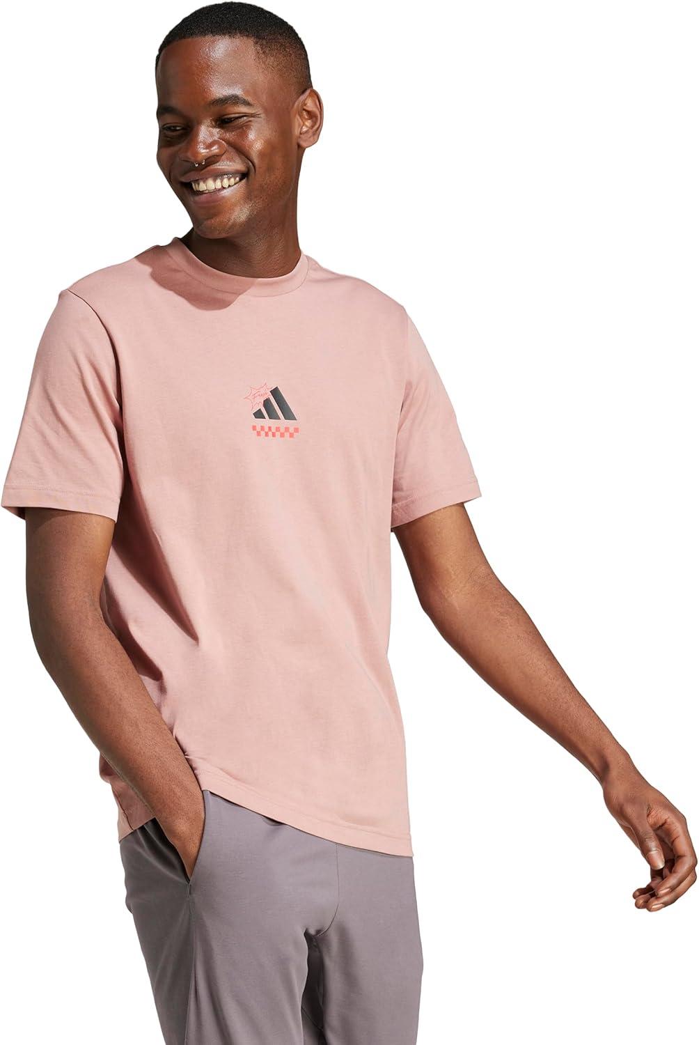 imageAdidas Mens Lounge Pizza Graphic TShirtWarm Clay