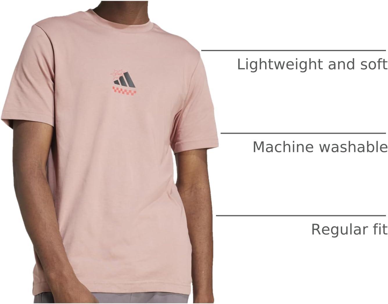 imageAdidas Mens Lounge Pizza Graphic TShirtWarm Clay