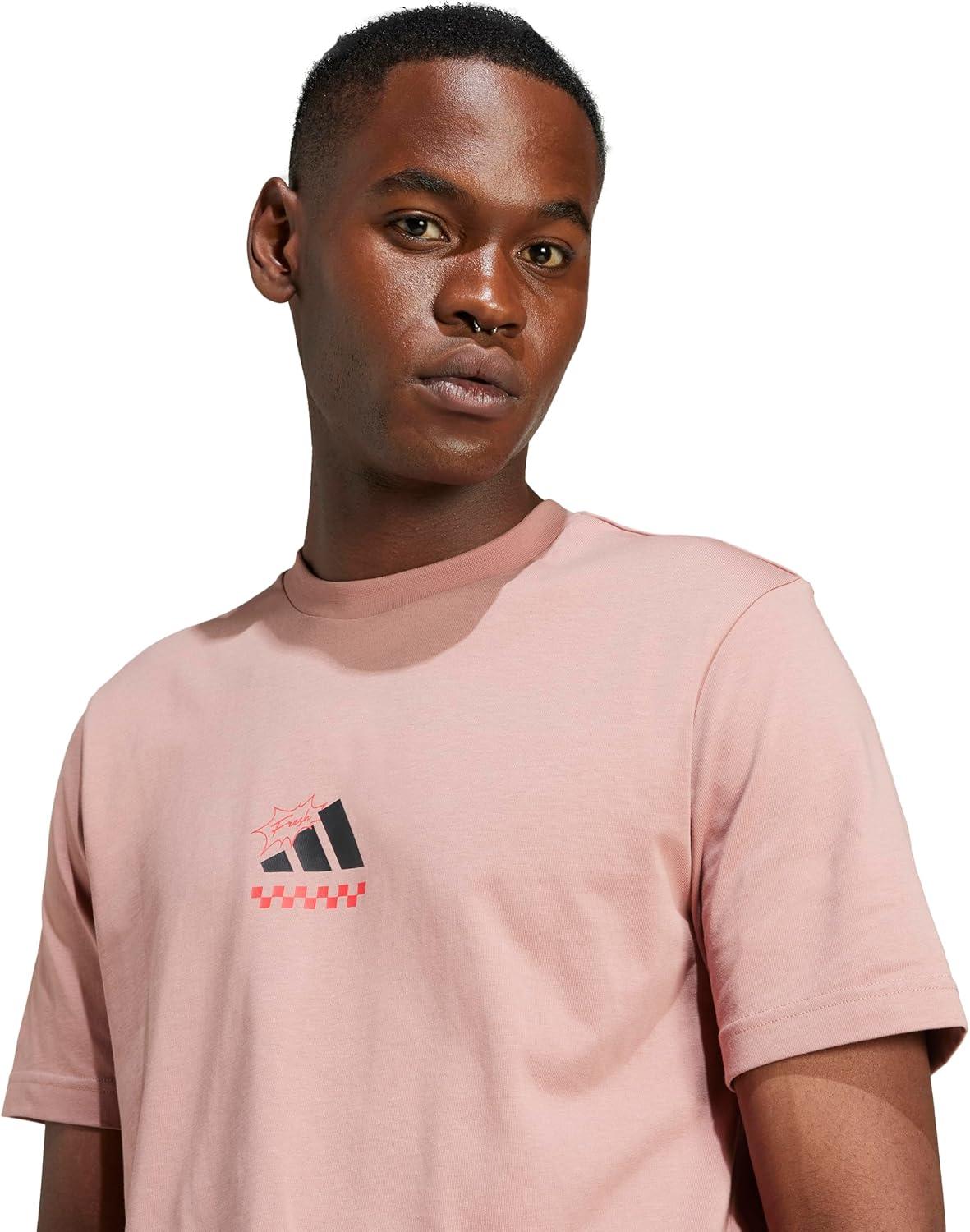 imageAdidas Mens Lounge Pizza Graphic TShirtWarm Clay