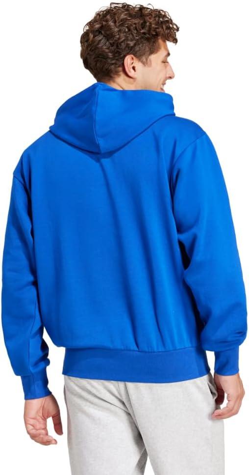 imageadidas Mens Essentials Feel Cozy Fleece Hoodie SweatshirtTeam Royal BlueBlack