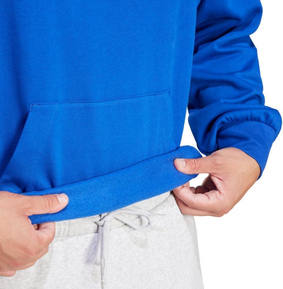 imageadidas Mens Essentials Feel Cozy Fleece Hoodie SweatshirtTeam Royal BlueBlack