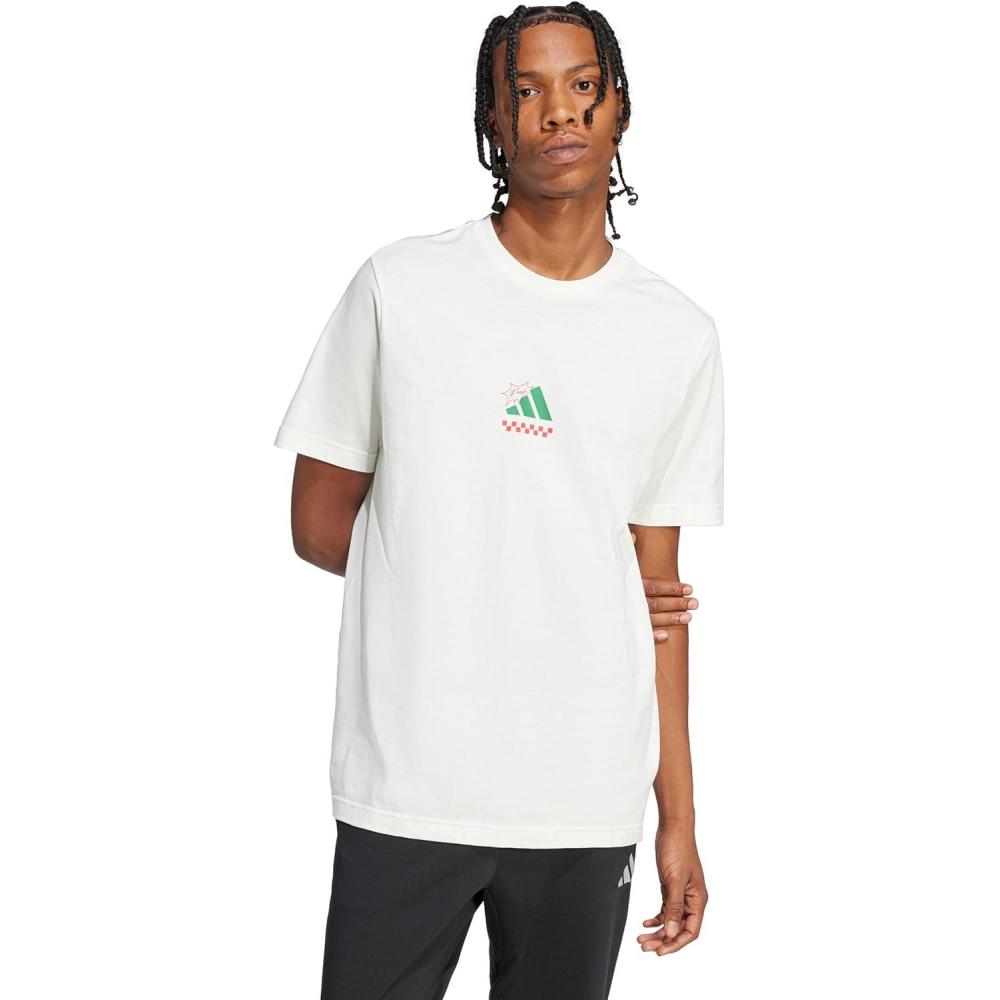 imageAdidas Mens Lounge Pizza Graphic TShirtOffwhite