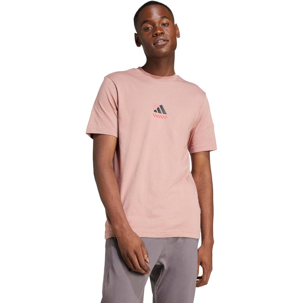 imageAdidas Mens Lounge Pizza Graphic TShirtWarm Clay