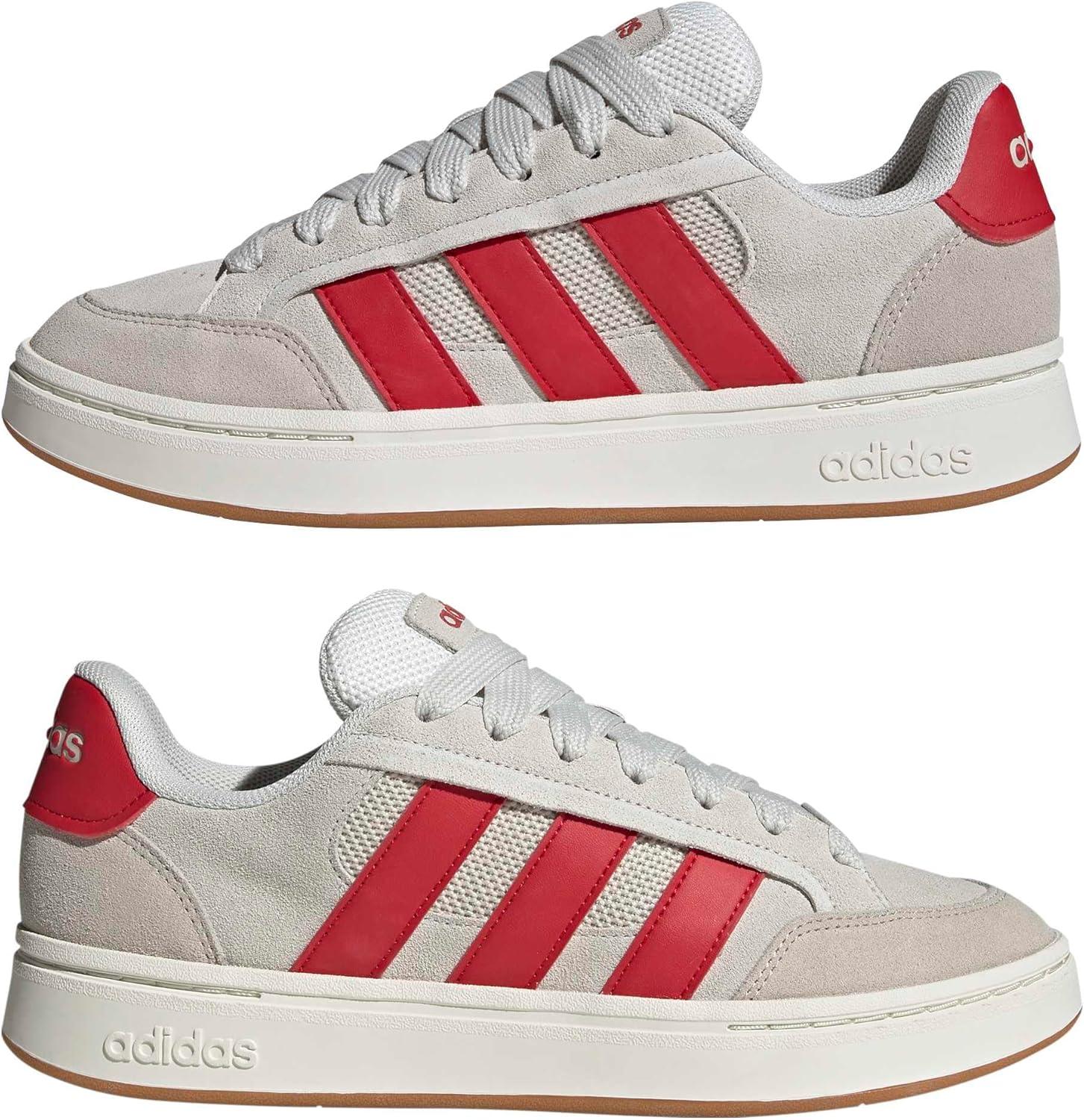 imageAdidas Mens Grand Court AlphaCrystal WhiteBetter ScarletOff White