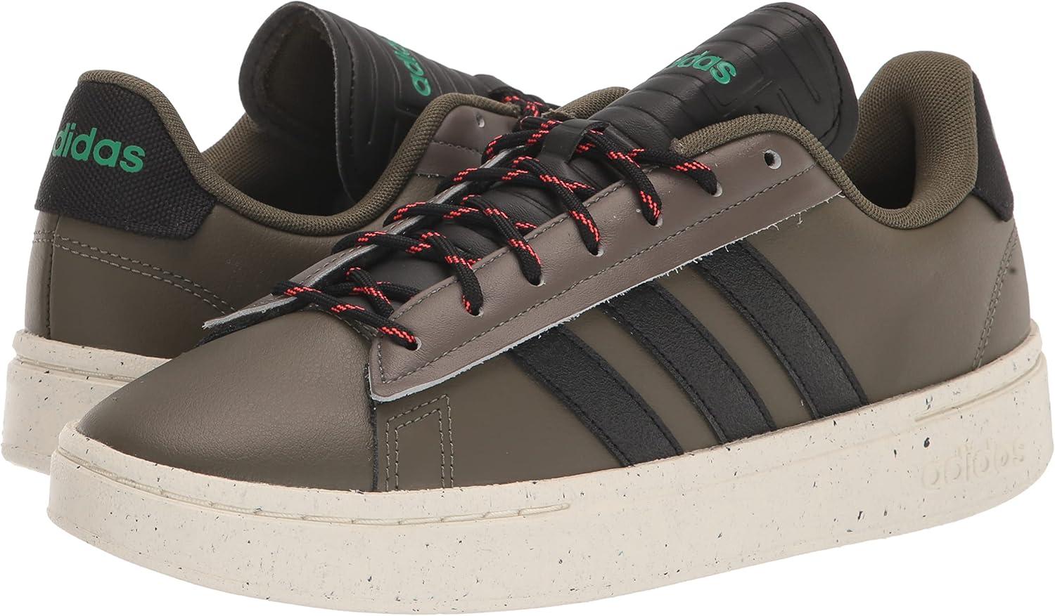 imageAdidas Mens Grand Court AlphaOlive StrataBlackCourt Green
