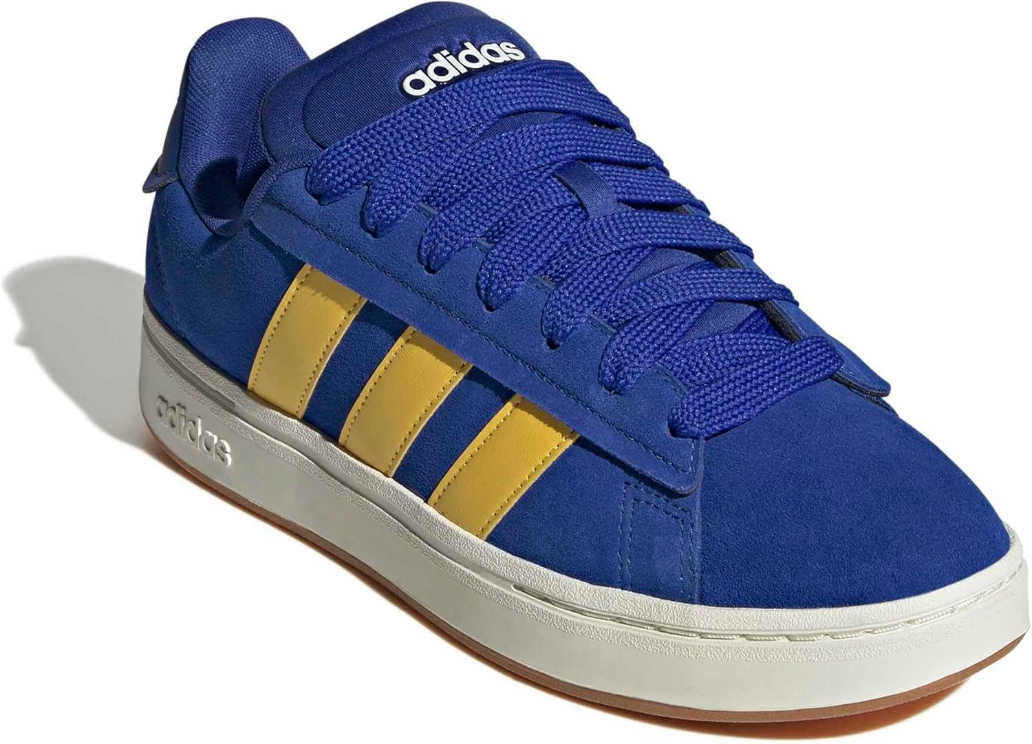 imageAdidas Mens Grand Court AlphaSemi Lucid BlueUtility YellowOff White