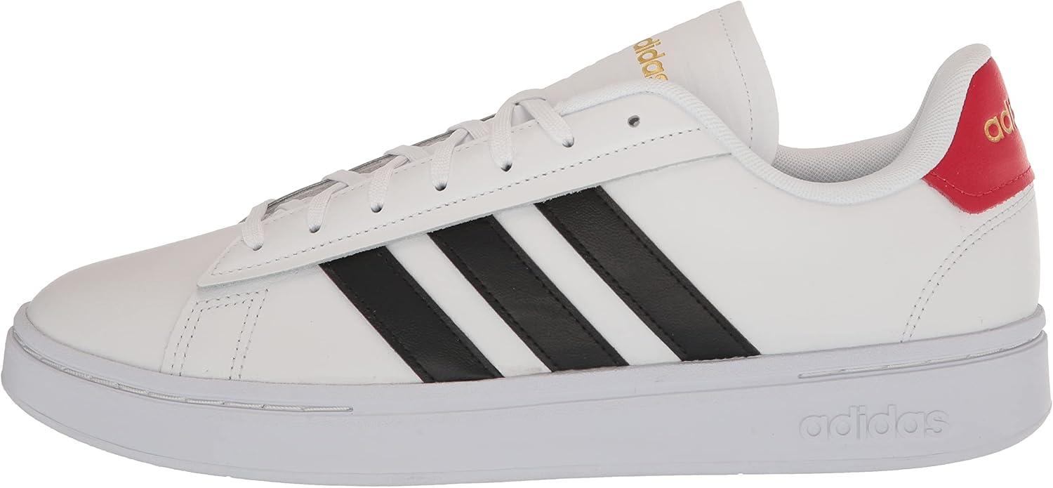 imageAdidas Mens Grand Court AlphaWhiteBlackBetter Scarlet