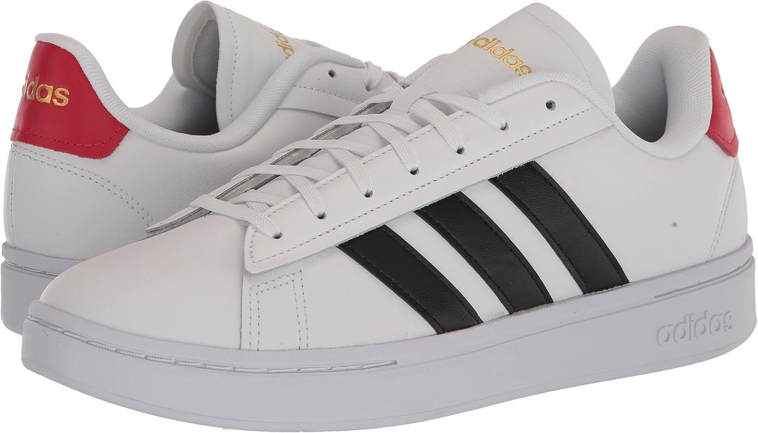 imageAdidas Mens Grand Court AlphaWhiteBlackBetter Scarlet
