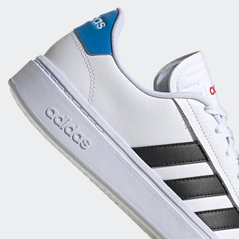 imageAdidas Mens Grand Court AlphaWhiteCore BlackBlue Rush