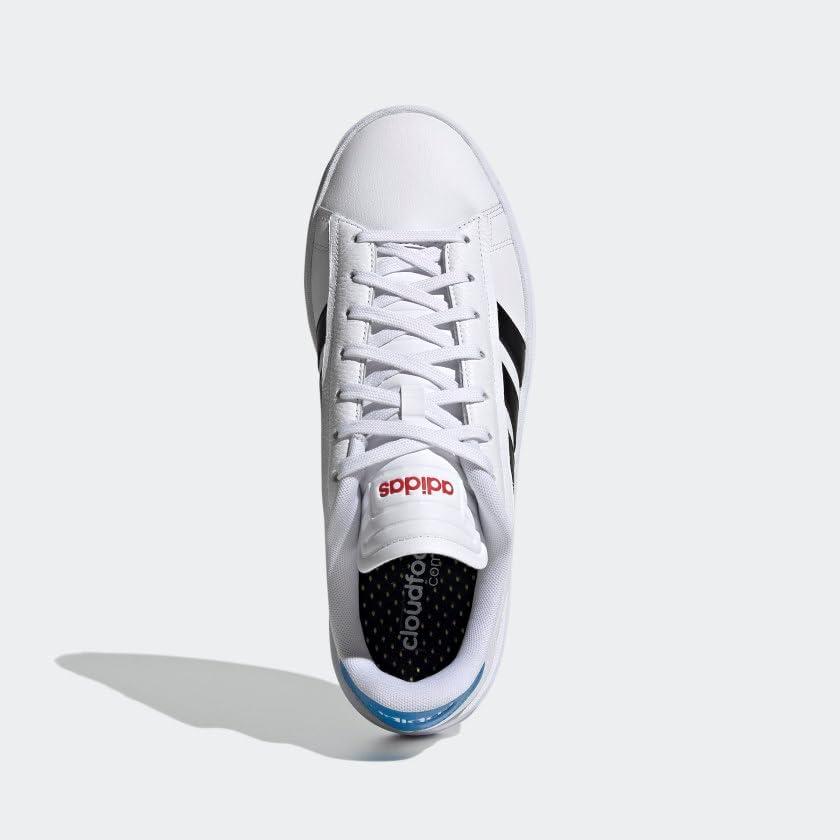 imageAdidas Mens Grand Court AlphaWhiteCore BlackBlue Rush