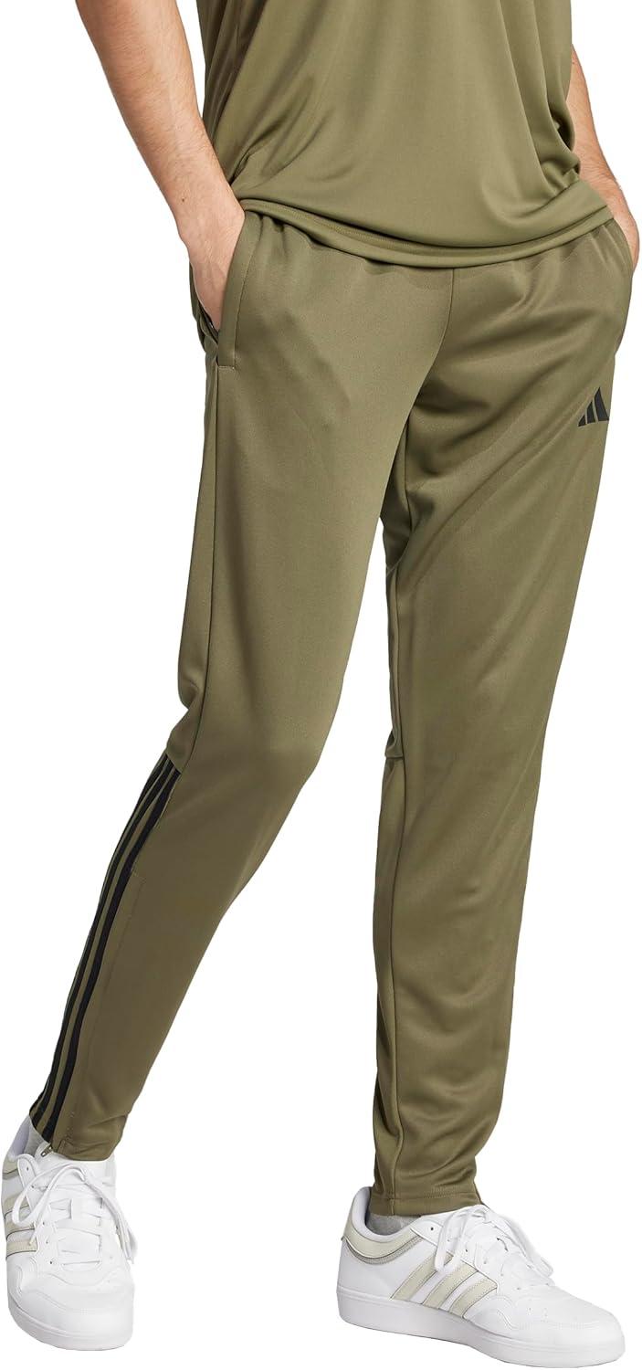 imageAdidas Mens Sereno Cut 3Stripes Slim Tapered PantsOlive StrataBlack