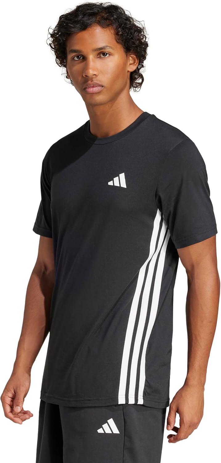 imageAdidas Mens Train Essentials Feelready 3Stripes TShirtBlack