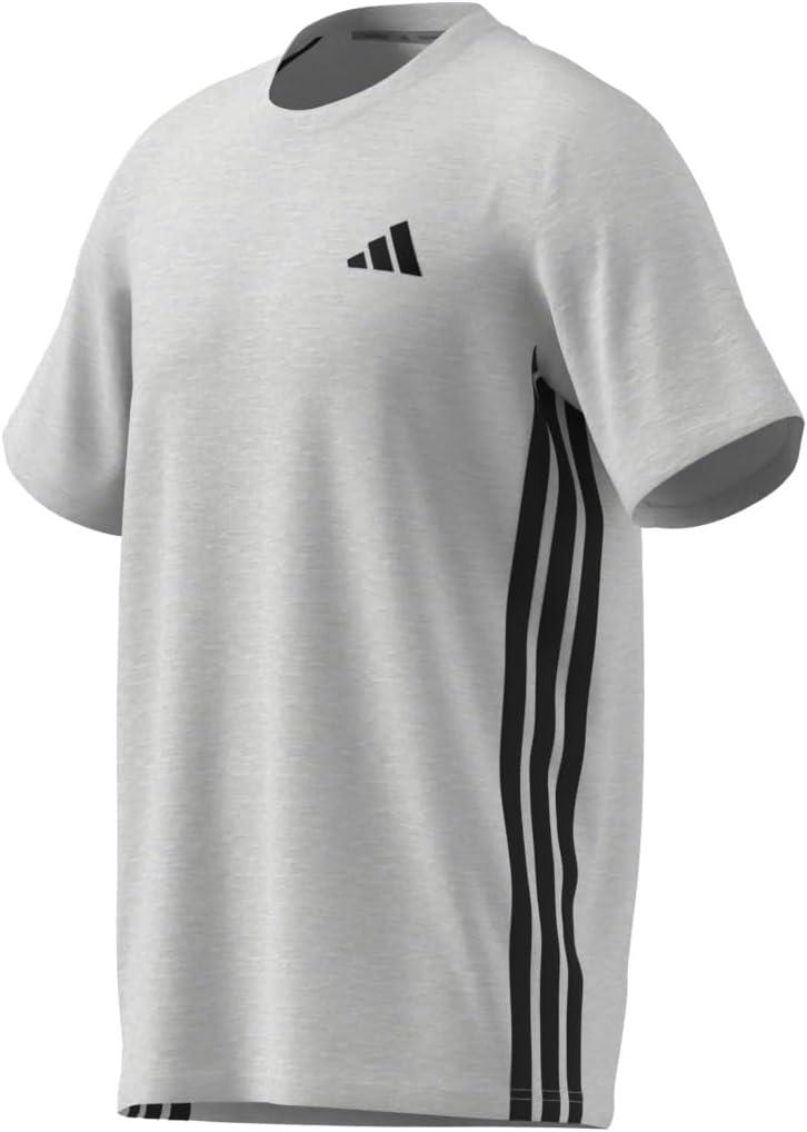 imageAdidas Mens Train Essentials Feelready 3Stripes TShirtWhite