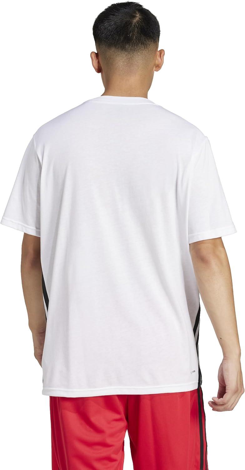 imageAdidas Mens Train Essentials Feelready 3Stripes TShirtWhite