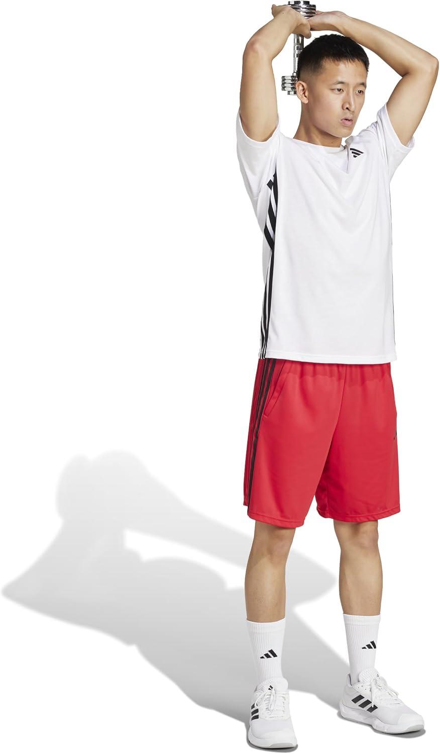 imageAdidas Mens Train Essentials Feelready 3Stripes TShirtWhite