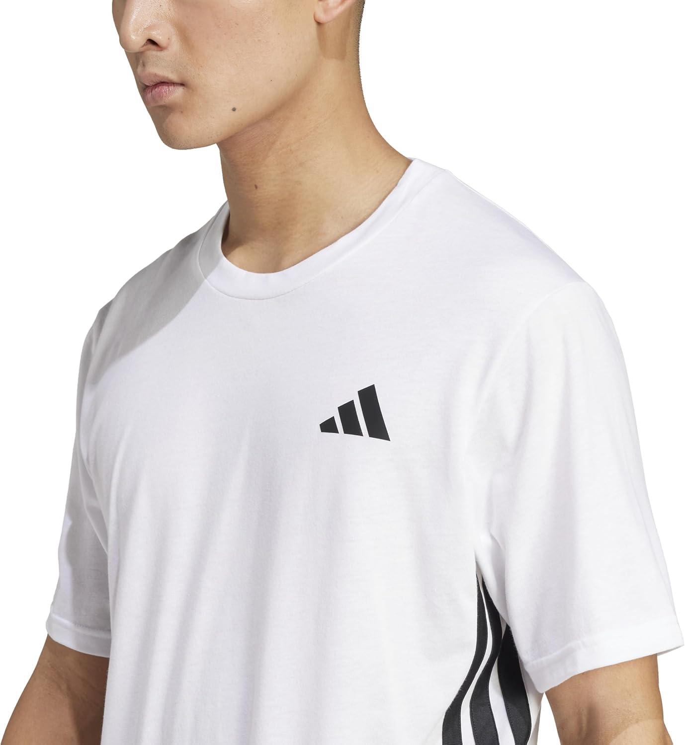 imageAdidas Mens Train Essentials Feelready 3Stripes TShirtWhite