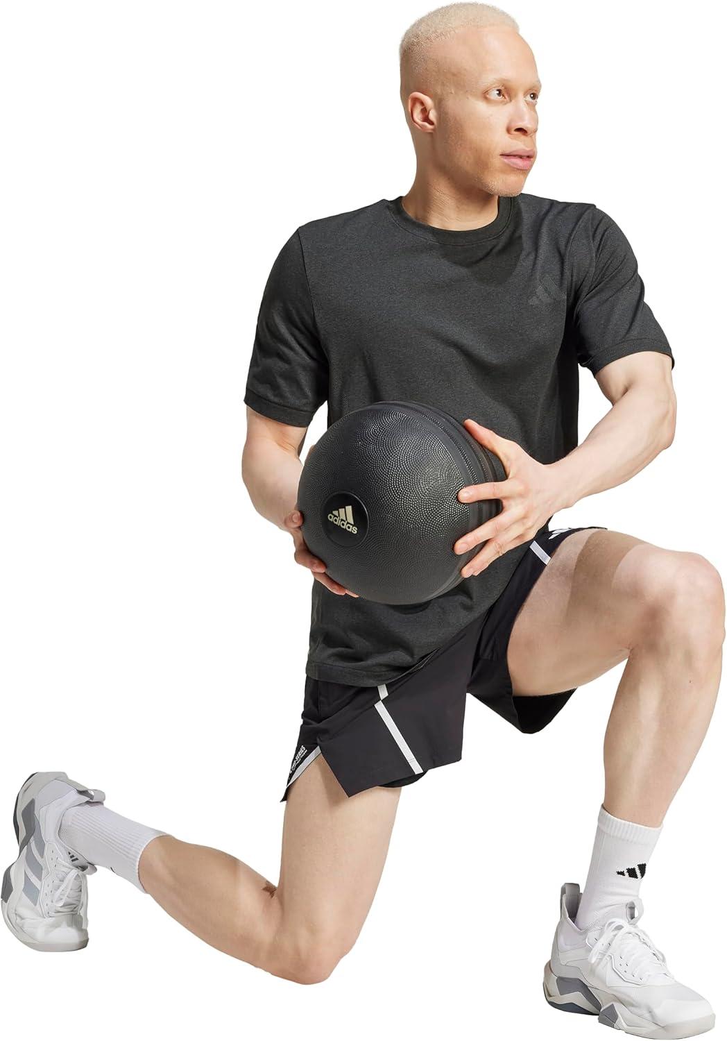 imageAdidas Mens Train Essentials Structure TShirtBlackGrey