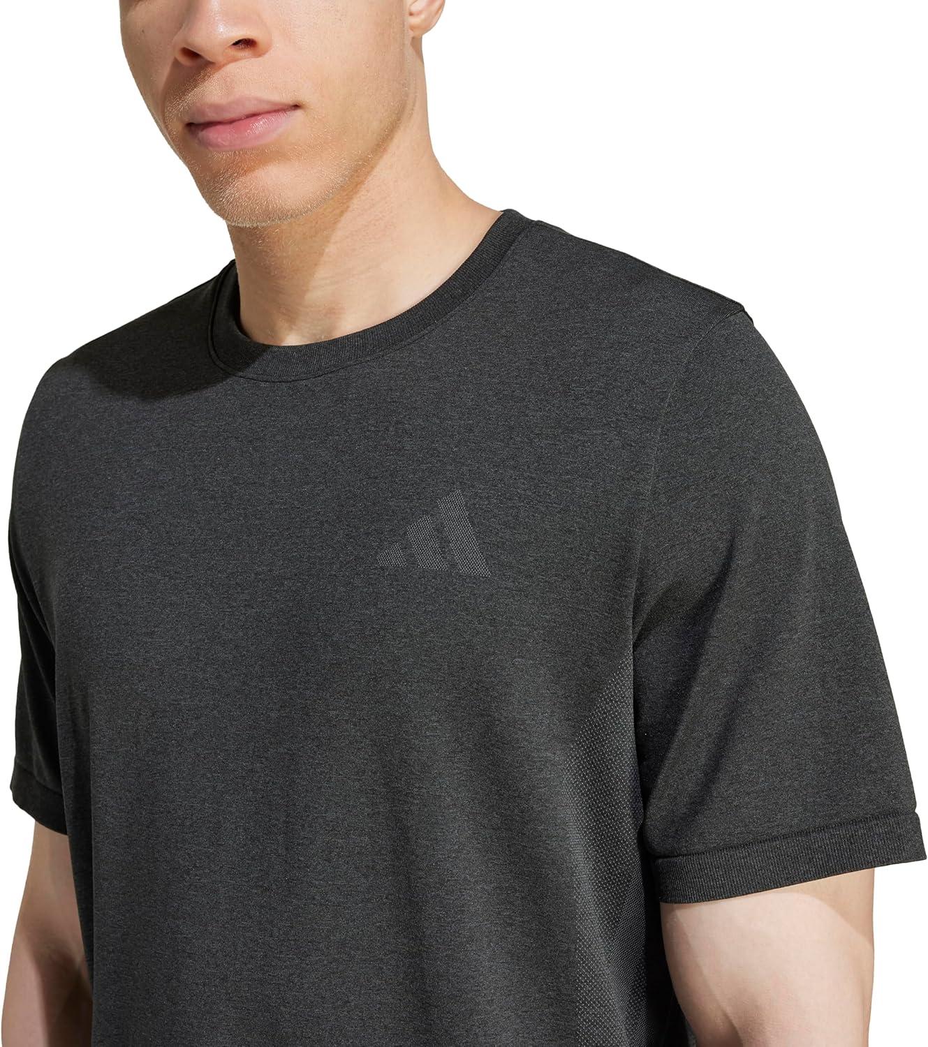imageAdidas Mens Train Essentials Structure TShirtBlackGrey
