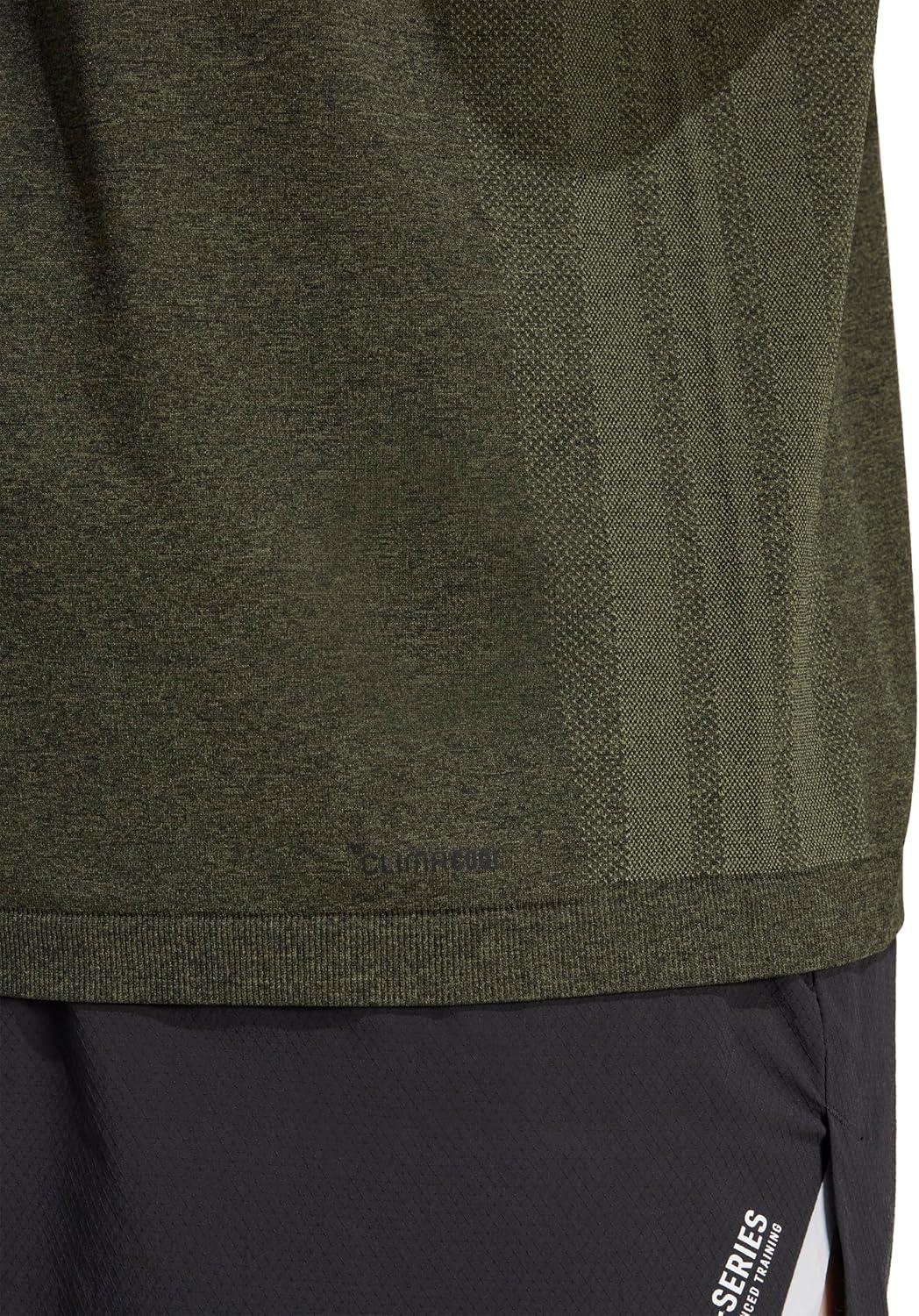 imageAdidas Mens Train Essentials Structure TShirtOlive StrataGrey