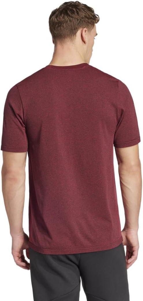 imageAdidas Mens Train Essentials Structure TShirtPure RubyGrey