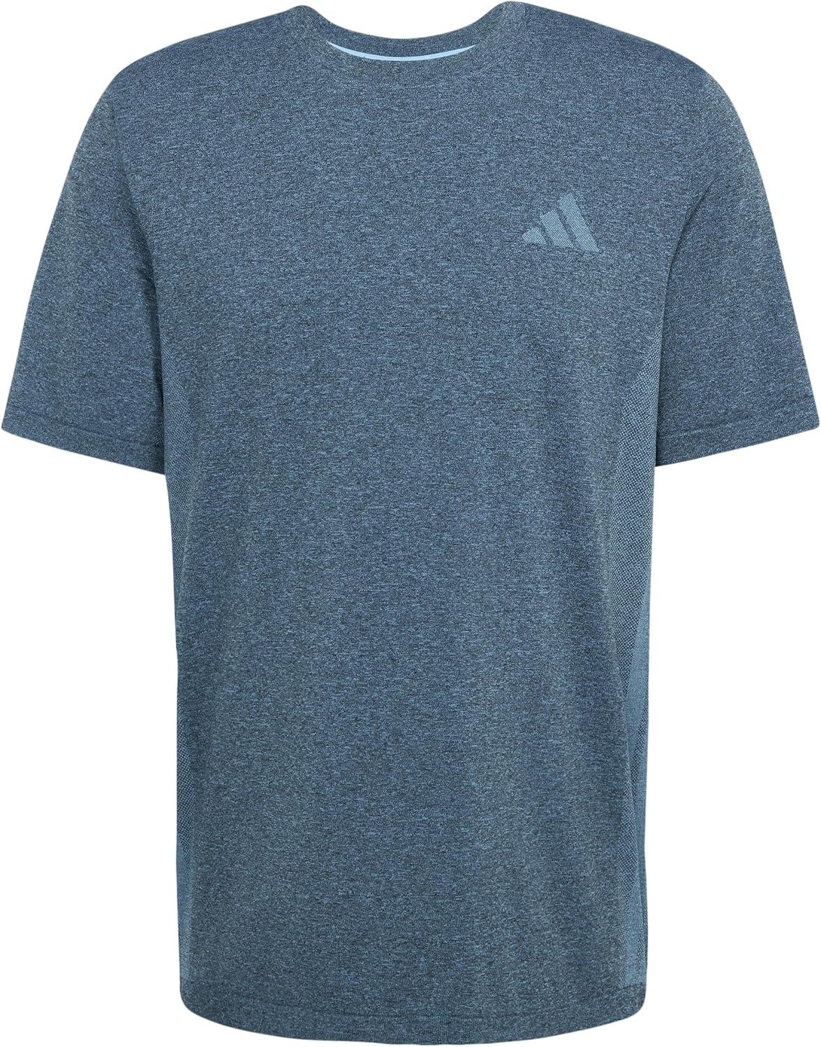 imageAdidas Mens Train Essentials Structure TShirtSemi Blue BurstGrey