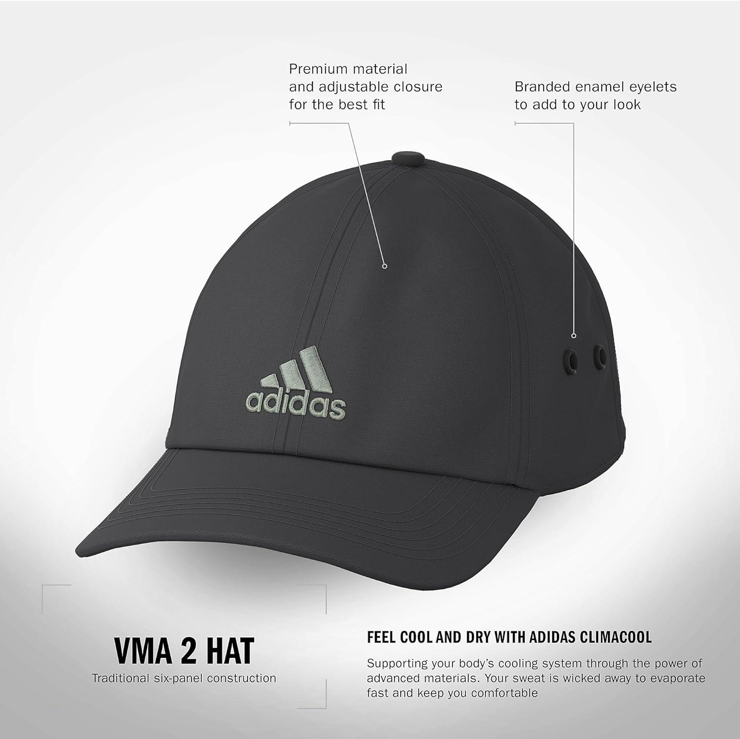 imageadidas Mens VMA 20 Relaxed Fit Adjustable HatGrey SixLinen Green